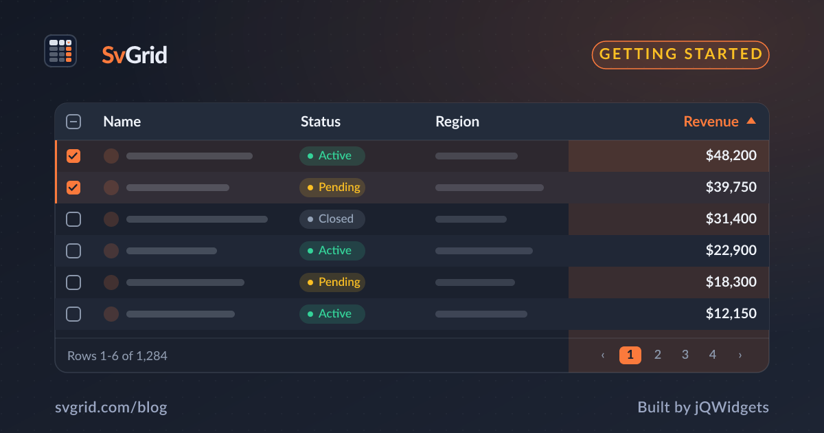 Render Your First Svelte Data Grid in Under 5 Minutes - SvGrid blog illustration